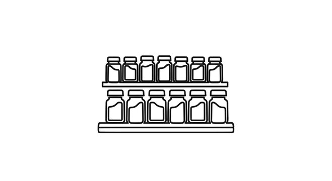 Spice Rack with Jars, Kitchen Organization, Culinary Ingredients, Seasoning Storage