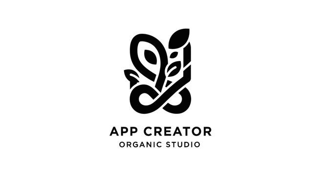 Organic Studio App Creator Logo - Nature Inspired Design