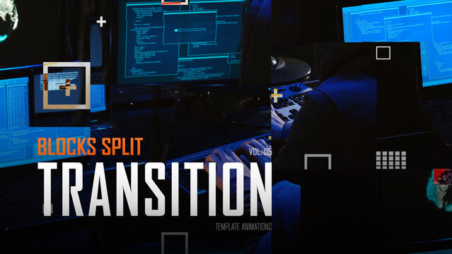 Blocks Split Transition / Horizontal / Part 05