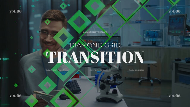 Diamond Grid Transition / Horizontal / Part 06