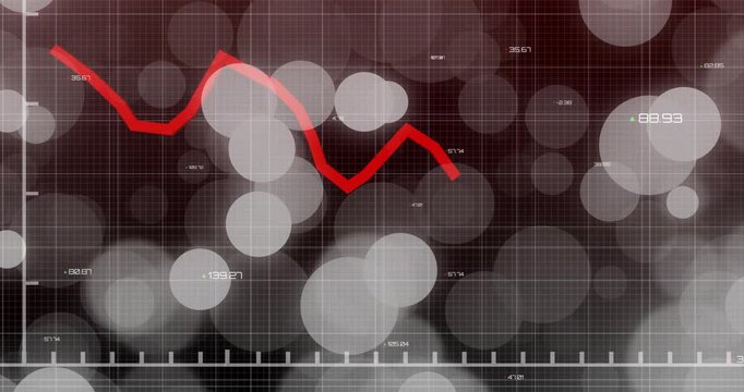 Data stream starting red jagged line plotting right on grid marking peaks with labels for analytics