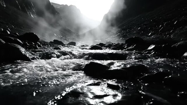 Rocky Stream Vector