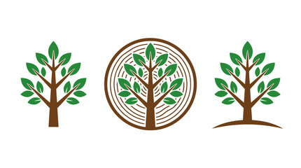 Tree Icons: Growth, Nature, Eco, Organic, Life, Cycle, Sustainable © NURYANI