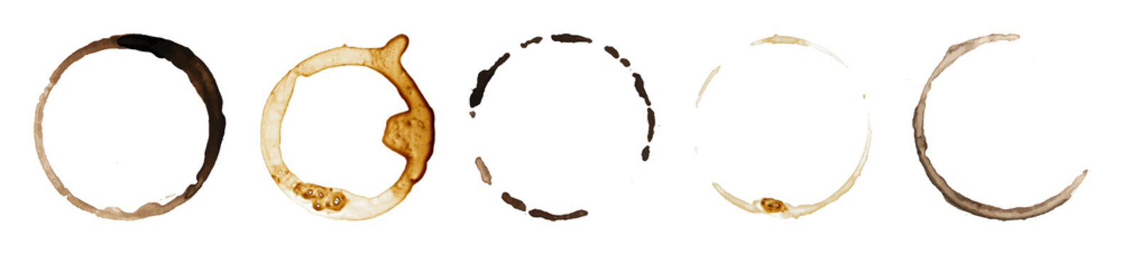 PNG Coffee stains on transparent background