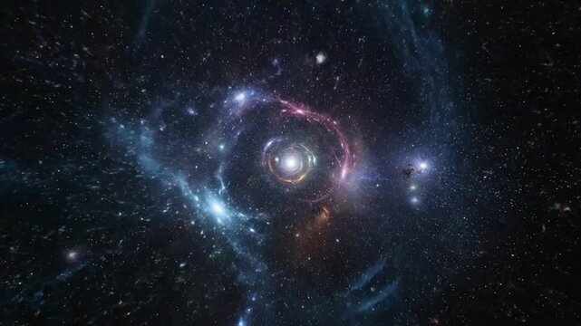 Mesmerizing Cosmic Vortex: An Immersive Journey Through the Depths of a Colorful Universe