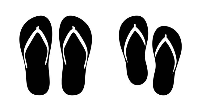 Black flip flop sandals for summer vacation