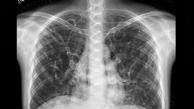 Visual depiction of the respiratory system from a 3d animated perspective with xray overlay revealing detailed human anatomy