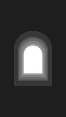 Fototapeta premium Arch frame png transparent background, geometric frame design
