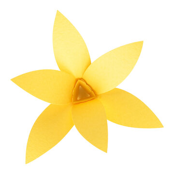 Yellow daffodil sticker paper craft png