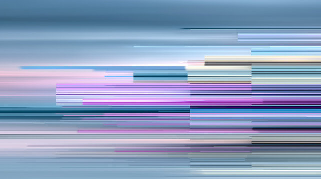 プリズム光と歪みが交差する抽象グラフィック