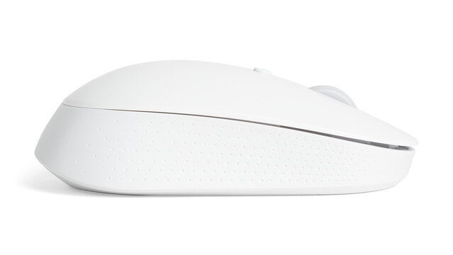 Wireless white mouse mockup png digital device