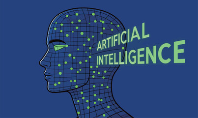 Obraz premium Exploring the concept and fundamentals of artificial intelligence through a digital design showcasing human-like traits