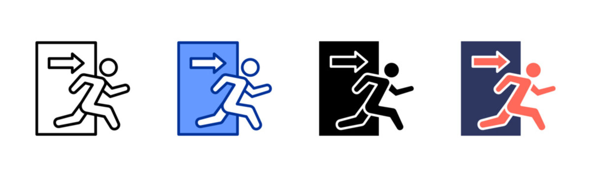 Emergency Access icon set multiple style collection