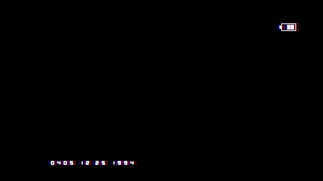 90s Home Video Camcorder Viewfinder HUD Overlay LP Mode ProRes 4444 Alpha 4K