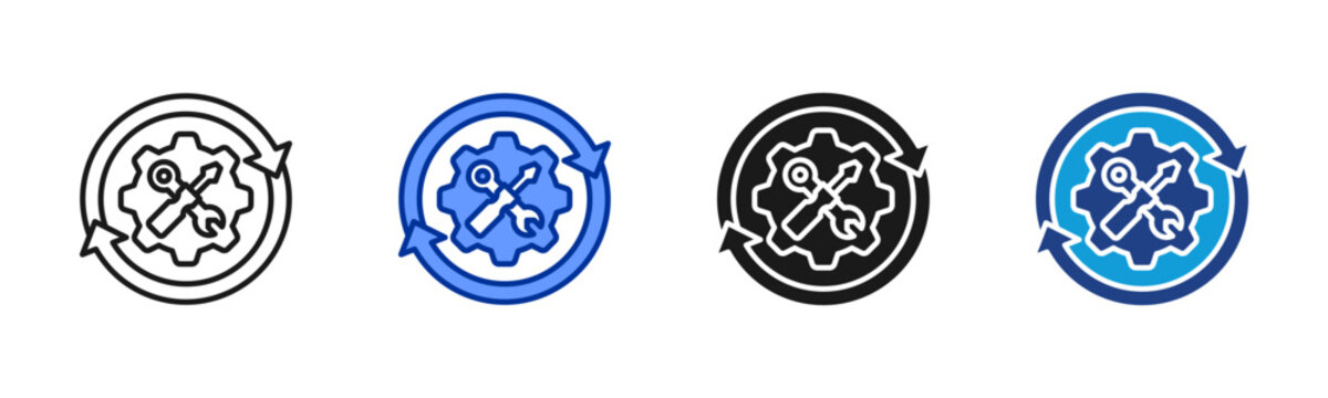 Sustainable Utilities icon set multiple style collection