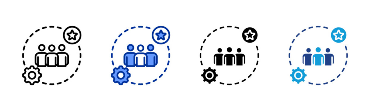 Talent Development icon set multiple style collection