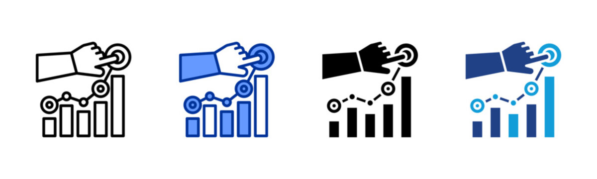 Work Trends icon set multiple style collection