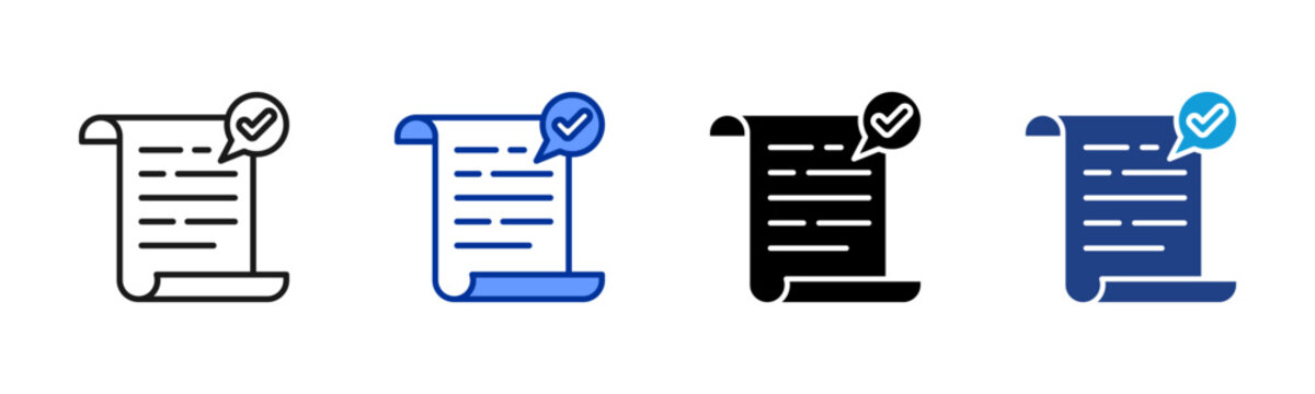 Concept Validation icon set multiple style collection