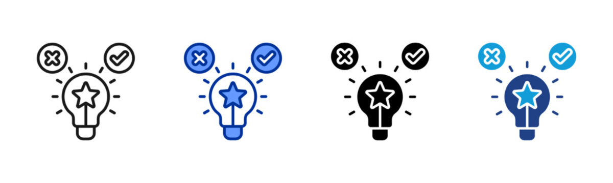 Idea Testing icon set multiple style collection