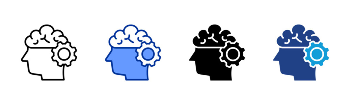 Self Regulation icon collection with multiple styles