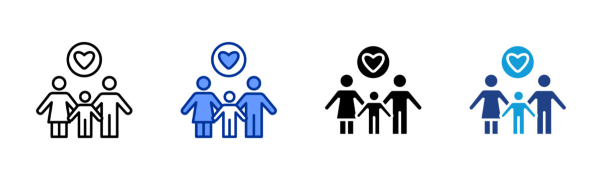 Social Bond icon collection with multiple styles