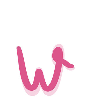 W alphabeth from lettering