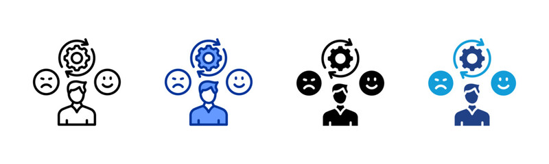 Fototapeta premium Impulse Control icon collection with multiple styles