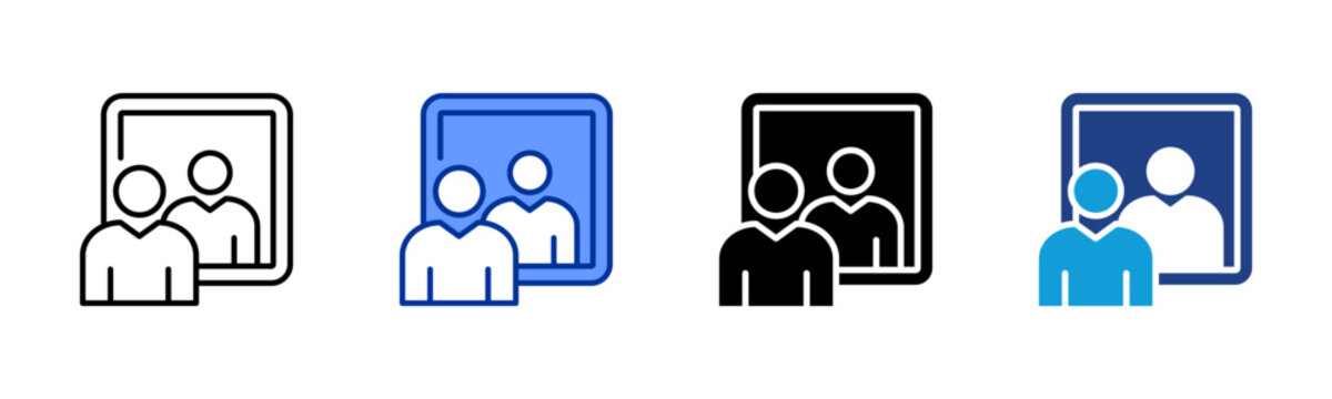 Self Reflection icon collection with multiple styles