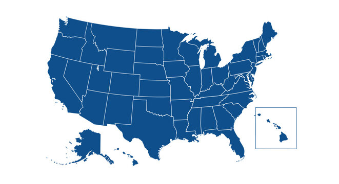 United States Map Illustration.