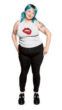Emo woman png streetwear fashion, transparent background