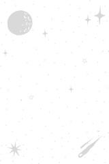 Meteor shower and moon png silver starry sky © Rawpixel.com
