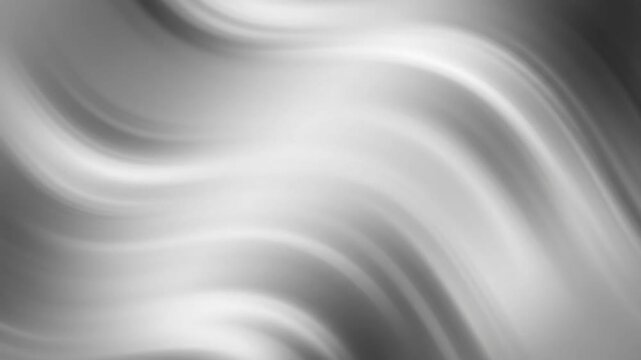 Abstract flowing silver background with glossy curves, elegant smooth motion of waves, luxury graphic design