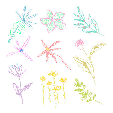 Kids abstract doodle png stickers, colorful hand drawn design on transparent background