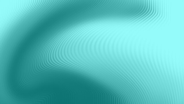 Abstract background with flowing turquoise waves and fine parallel lines