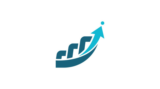 Abstract Growth and Success Concept with Ascending Arrow