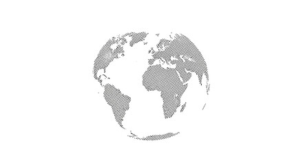 Obraz premium Earth's continents and ocean basins from a top-down perspective