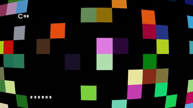 CCTV Security Camera Overlay Digital Glitch ProRes 4444 Alpha 4K