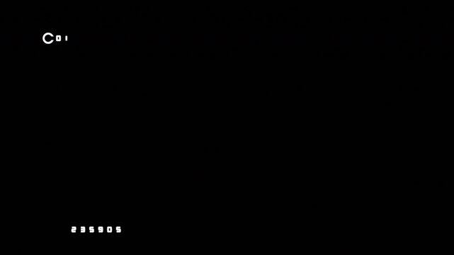 CCTV Security Camera Overlay Clean Monochrome ProRes 4444 Alpha 4K