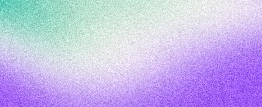 Turquoise purple grainy background, light green violet white noise texture pastel color gradient banner, header, cover, poster backdrop design