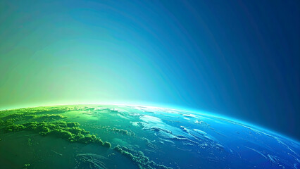 Fototapeta premium Ethereal digital art of a glowing planet. Ideal for high-end gaming backgrounds or futuristic Metaverse world-building.