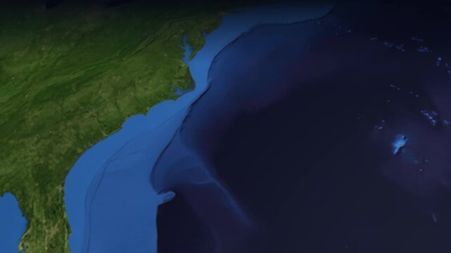 Animated Flight Path Map from Atlanta USA to Paris France