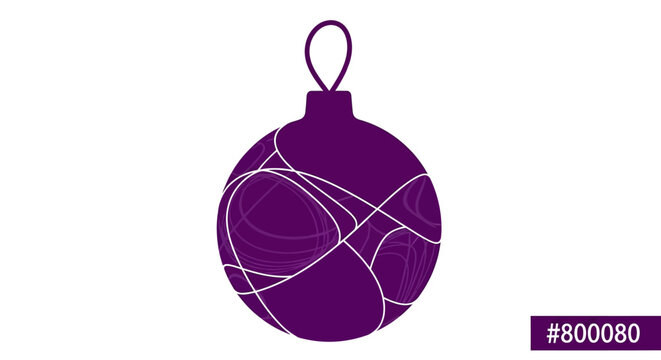 Purple Christmas Tree Ornament Decoration.