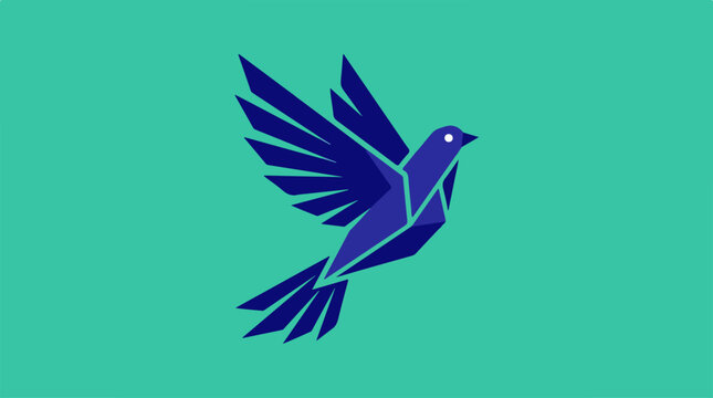 Blue Bird Icon Graphic Design.