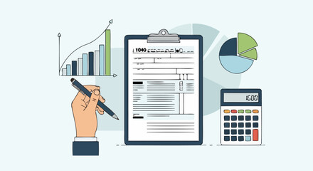 Fototapeta premium Business finance analysis and statistics.
