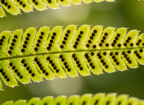 Fern Leaf Spores Botanical Nature Macro