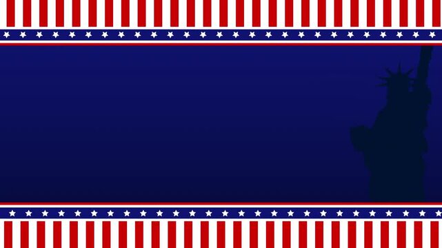 America border animation with copy space area for presentation