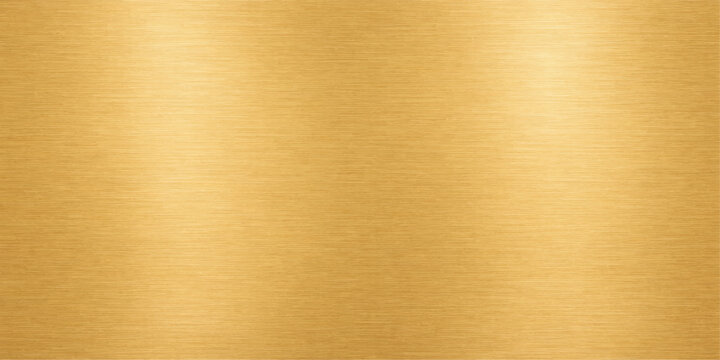 Brushed gold metal background texture featuring a vintage grunge pattern on a rough surface with beige linen material and a blank brown textile backdrop design