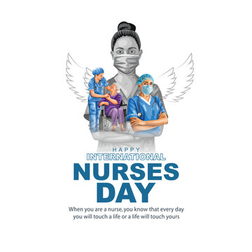 Happy international nurse day super hero Vector Image. abstract vector illustration design