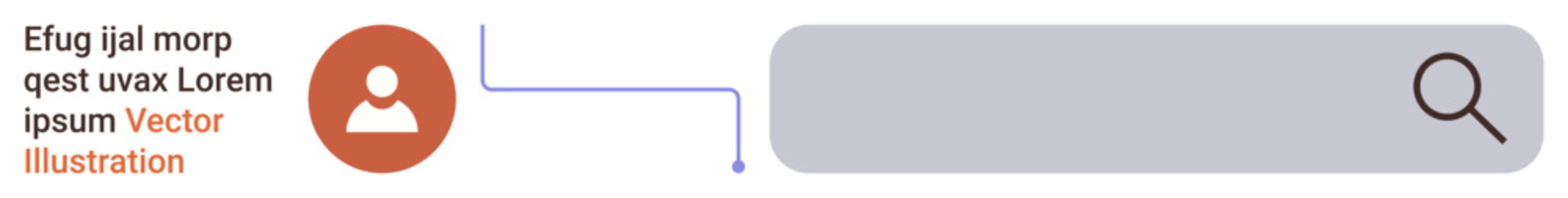 Online access, identity authentication, user profiles, account management, searching tools, digital interfaces. Circular user icon connected to gray search bar. Online access and identity