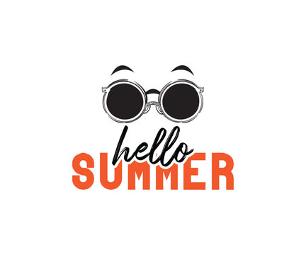 Hello, summer typography t-shirt design
